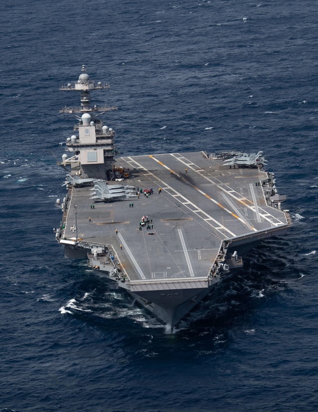 Uss Gerald R Ford Cvn 78 Conducts Flight Deck Certification In The