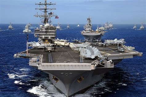 Uss Ronald Reagan Arrives Into Brisbane Port Thousands Of Us Sailors