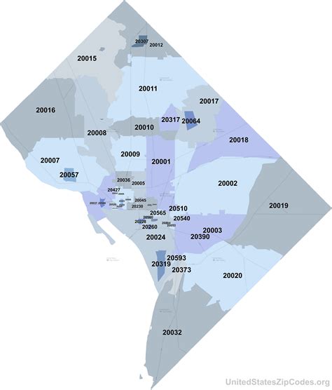 Washington Dc Zip Code Map Map