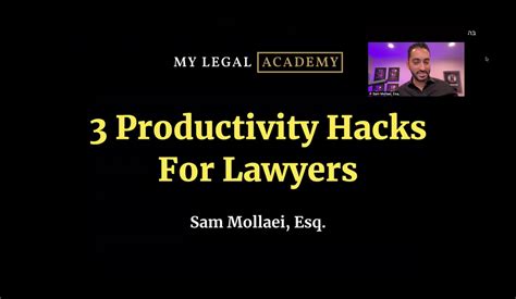 Watch Productivity Hacks For Lawyers Training Optimized Law Firm