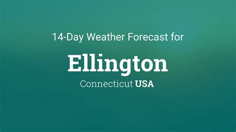 Weather Forecast Ellington Ct