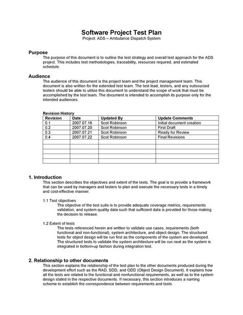 What To Write In A Test Plan A Test Plan Template Is Attached