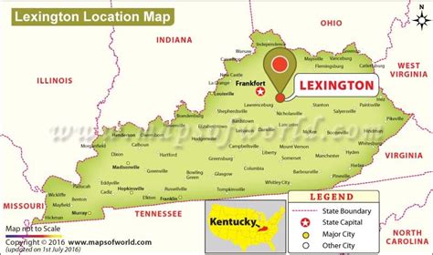 Where Is Lexington Kentucky Location Map Of Lexington Usa