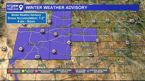 Winter Weather Advisory Friday For Hobbs Seminole Newswest9 Com