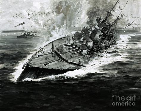 World War 2 Battleships Art