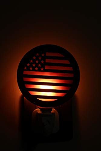 Zabika 3D Us Flag Night Light Salt Lamp, 100% Authentic Himalayan Salt Grains With Ul Certified ...