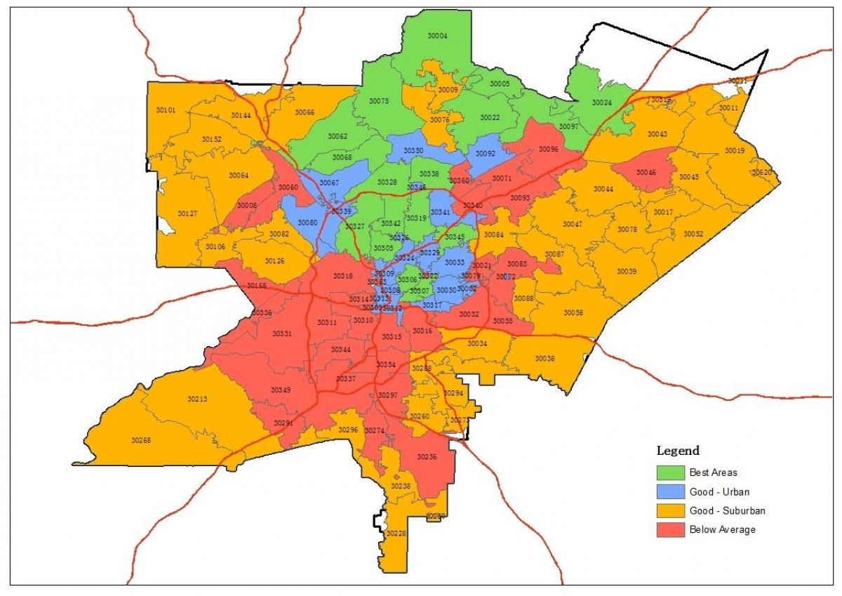 Zip Code Atlanta Georgia Usa