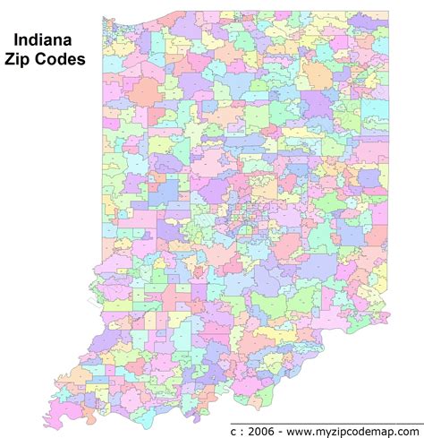 Zip Code Map Of Indiana