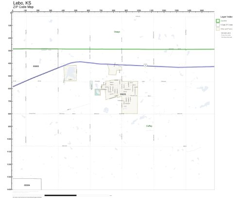 Zip Code Wall Map Of Olathe Ks Zip Code Map Not Laminated Amazon Com