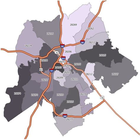 Zip Codes For Charlotte Nc Map 2024 Schedule 1